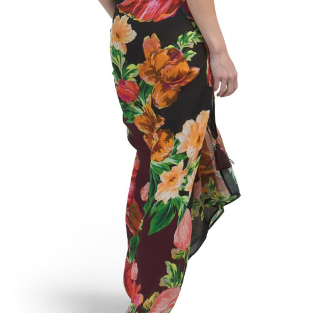 NWT Agua Bendita Marine Dawn Floral Pareo Sarong Resort Cover-Up - Picture 3 of 9